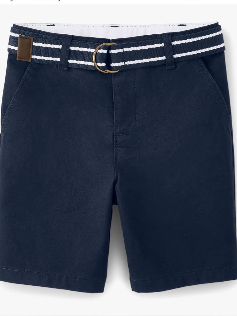 Boys Toddler Belted Navy Chino Summer Shorts
